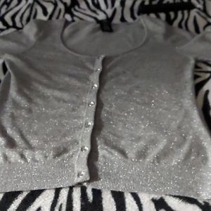 New silver cardigan